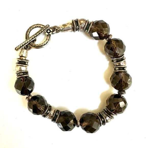 Silpada Jewelry - Vintage  Silpada Smokey Quartz  Sterling silver Bracelet